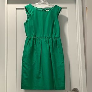 JCrew Green Silk/Cotton Dress